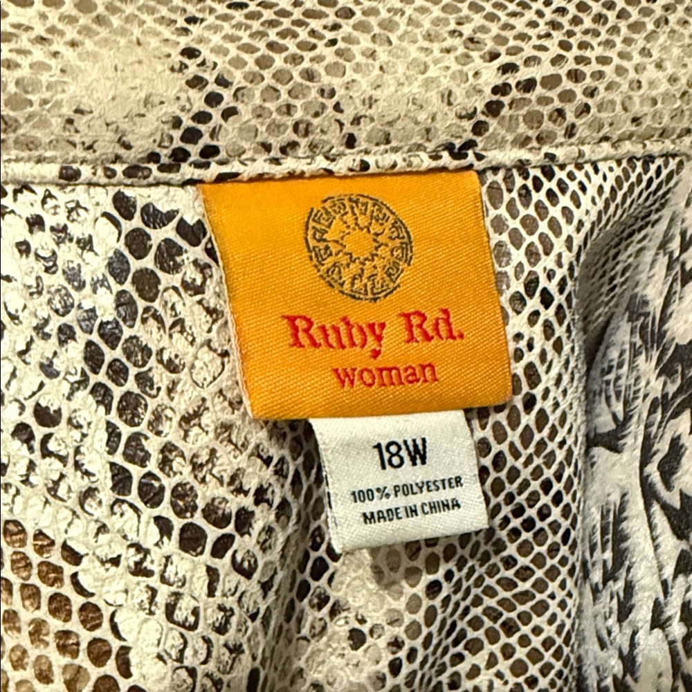 Ruby Rd. Snakeskin Print Jacket - image 8